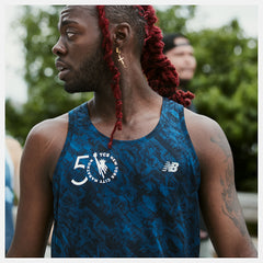 NYC Marathon Printed Impact Run Singlet | New Balance Clothing - Men