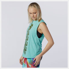 Relentless Cinched Back Graphic Tank | New Balance Clothing - Women