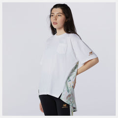 NB Essentials Botanical Knit Woven Mix Tee | New Balance Clothing - Women