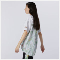 NB Essentials Botanical Knit Woven Mix Tee | New Balance Clothing - Women
