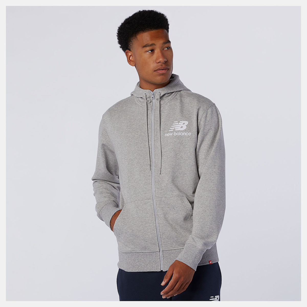 NB Essentials Stacked Full Zip Hoodie | New Balance Clothing - Men