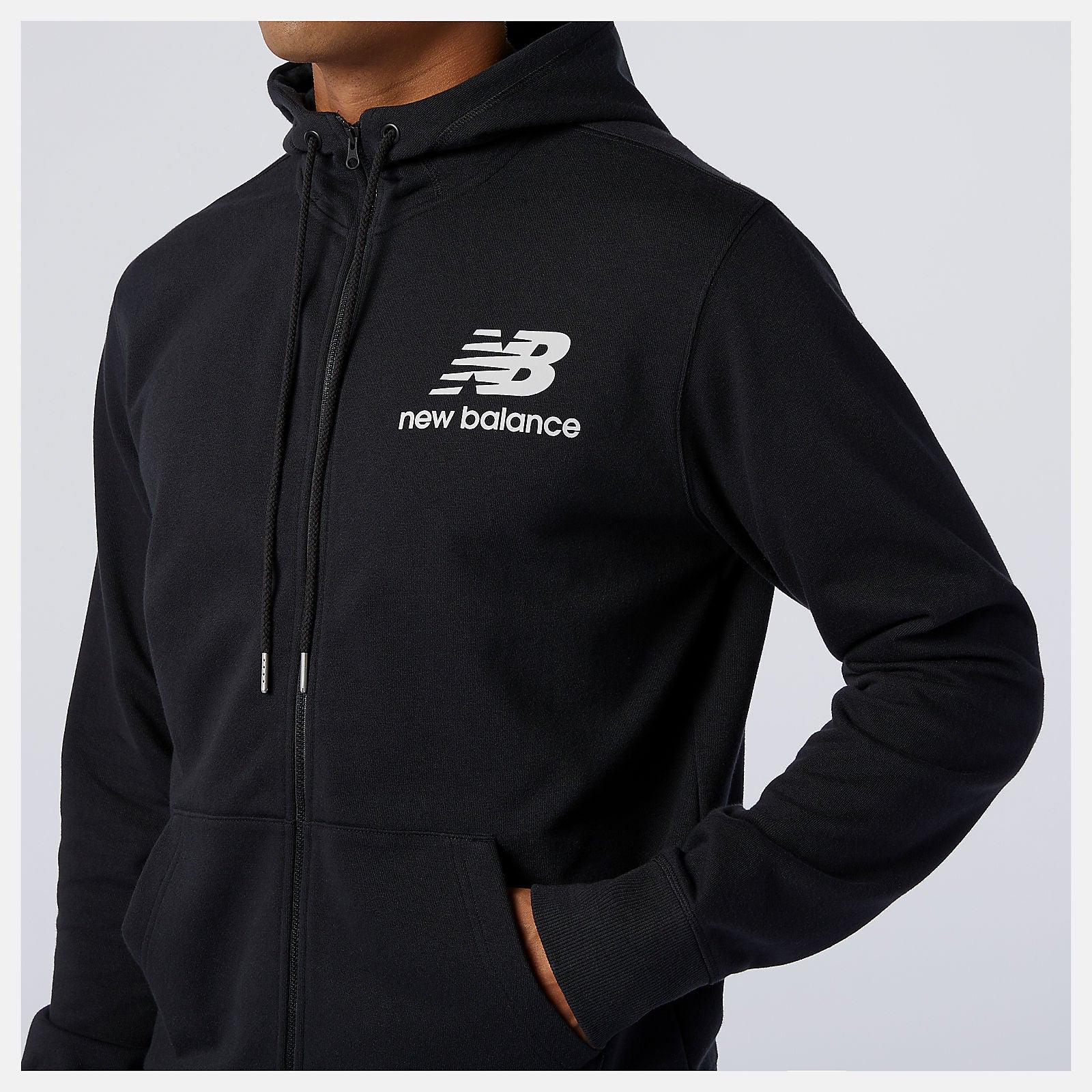 NB Essentials Stacked Full Zip Hoodie | New Balance Clothing - Men