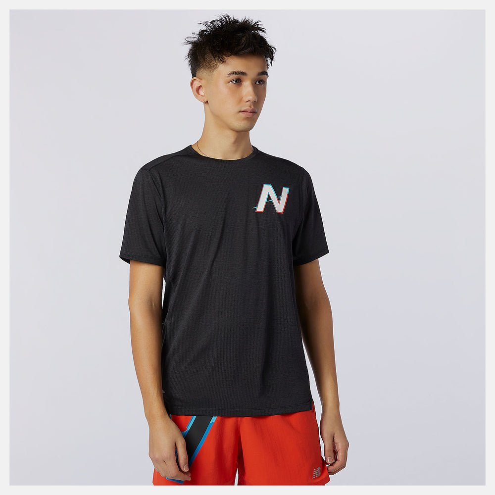 Printed Impact Run Short Sleeve | New Balance Clothing - Men