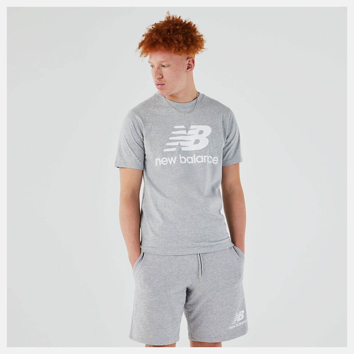 Essentials Stacked Logo Tee | New Balance Clothing - Men
