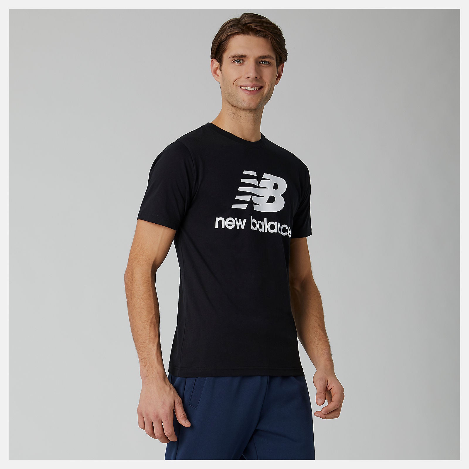 Essentials Stacked Logo Tee | New Balance Clothing - Men