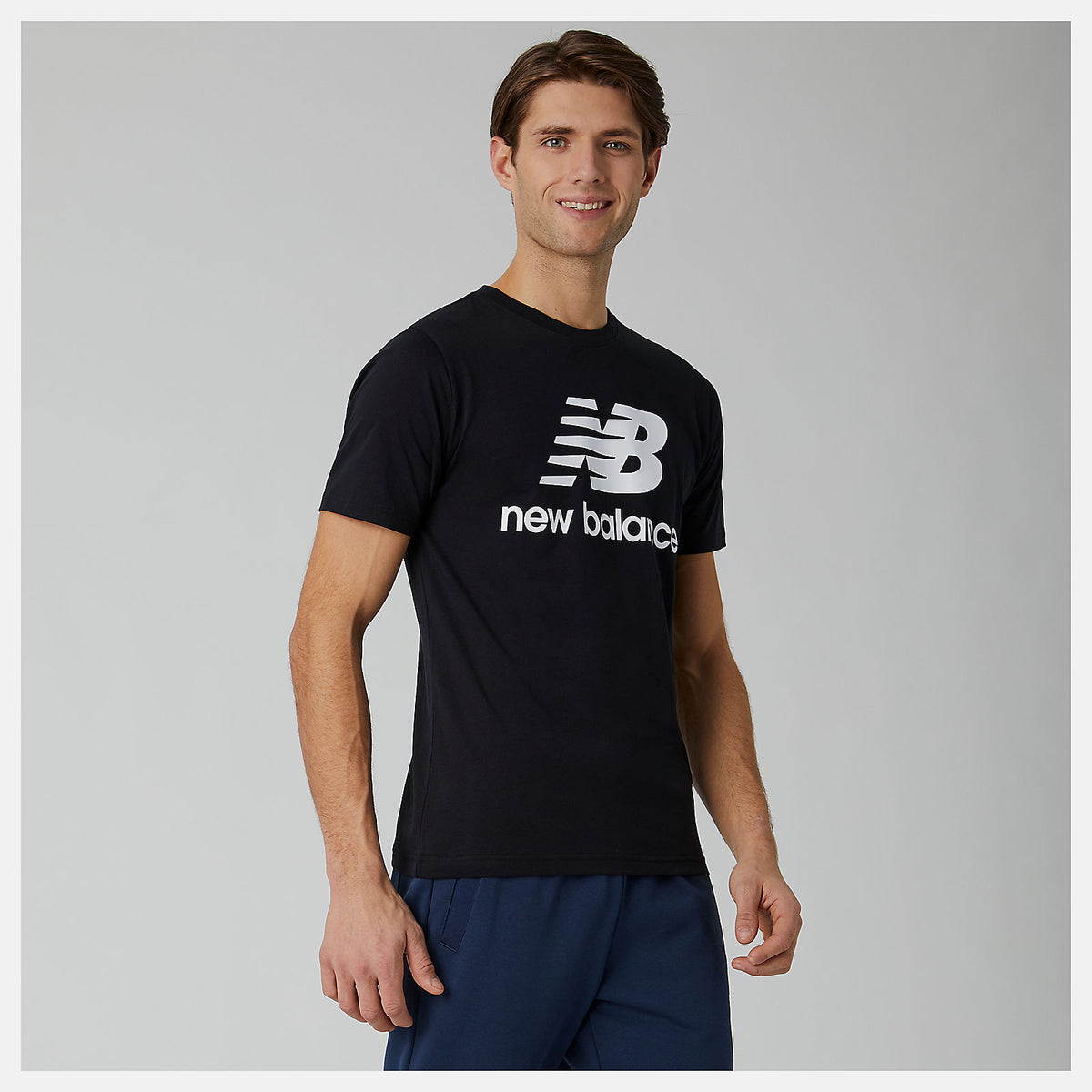 Essentials Stacked Logo Tee | New Balance Clothing - Men