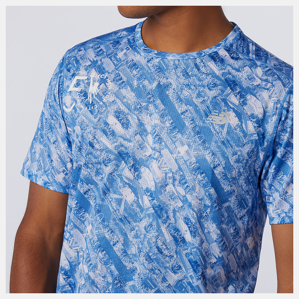 NYC Marathon Printed Impact Run Short Sleeve | New Balance Clothing - Men