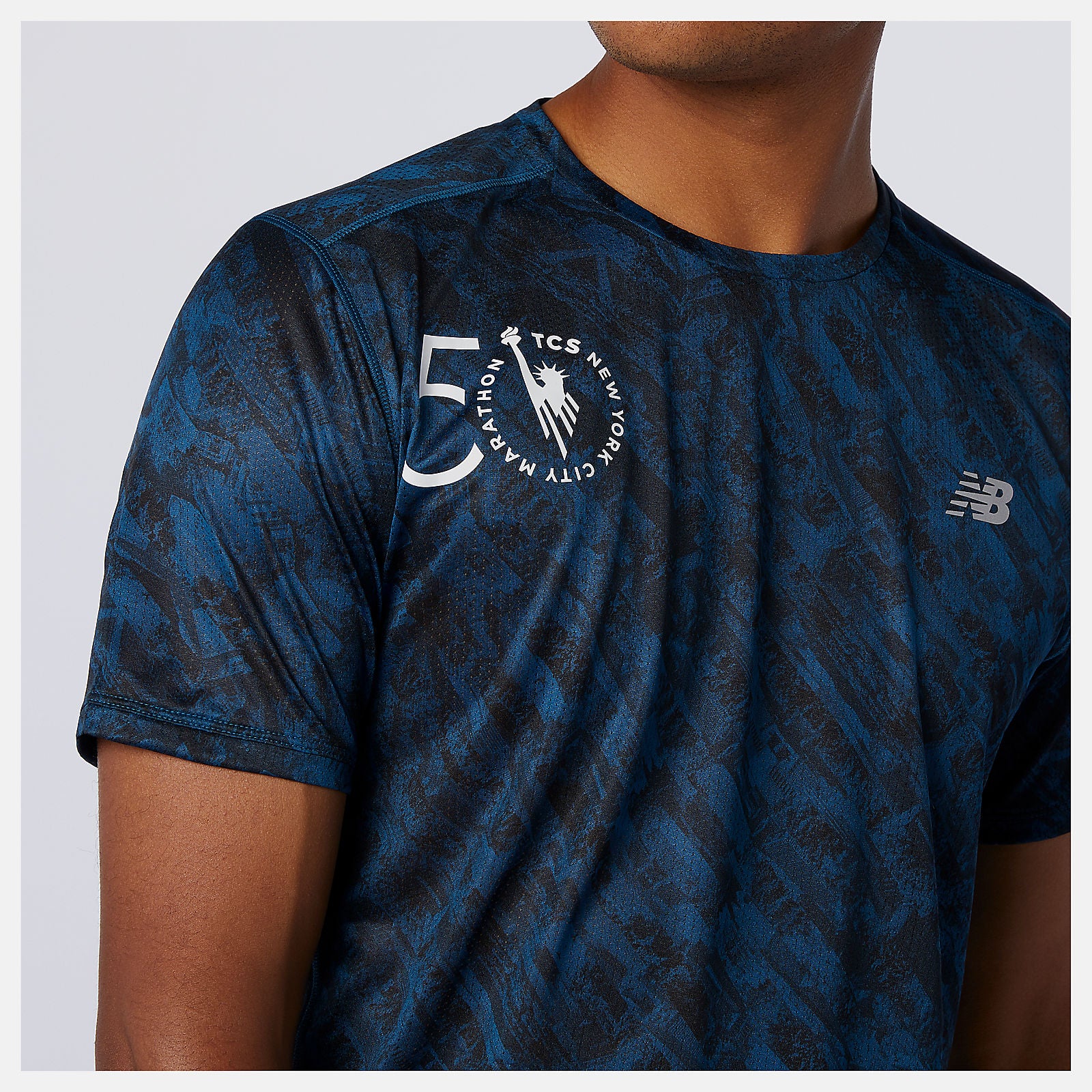 NYC Marathon Printed Impact Run Short Sleeve | New Balance Clothing - Men