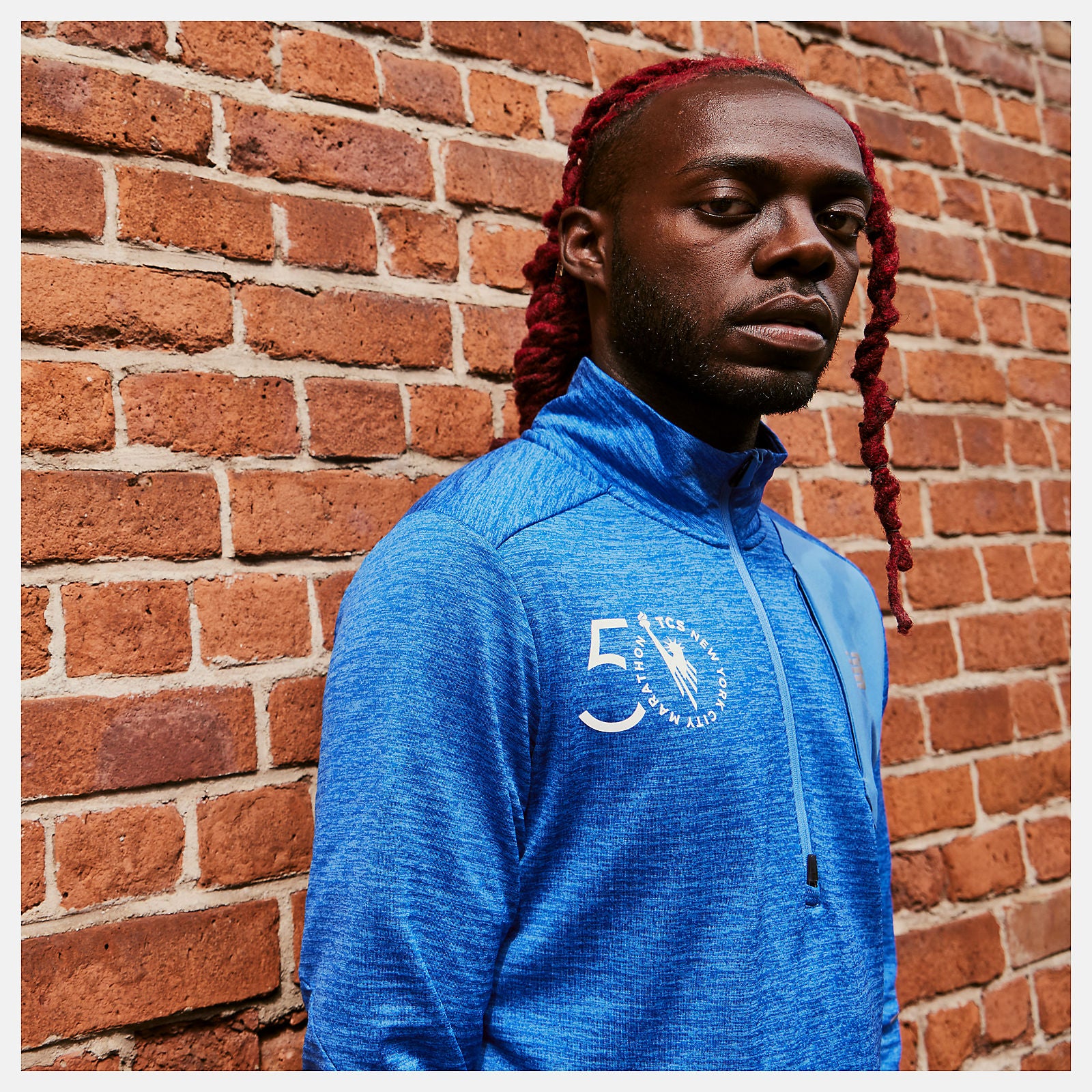 NYC Marathon Impact Run Grid Back Half Zip | New Balance Clothing - Men