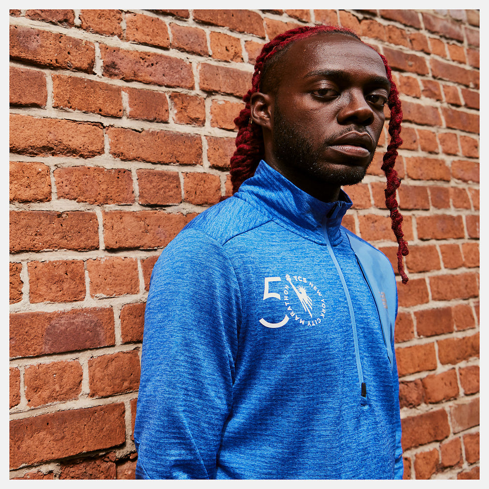 NYC Marathon Impact Run Grid Back Half Zip | New Balance Clothing - Men