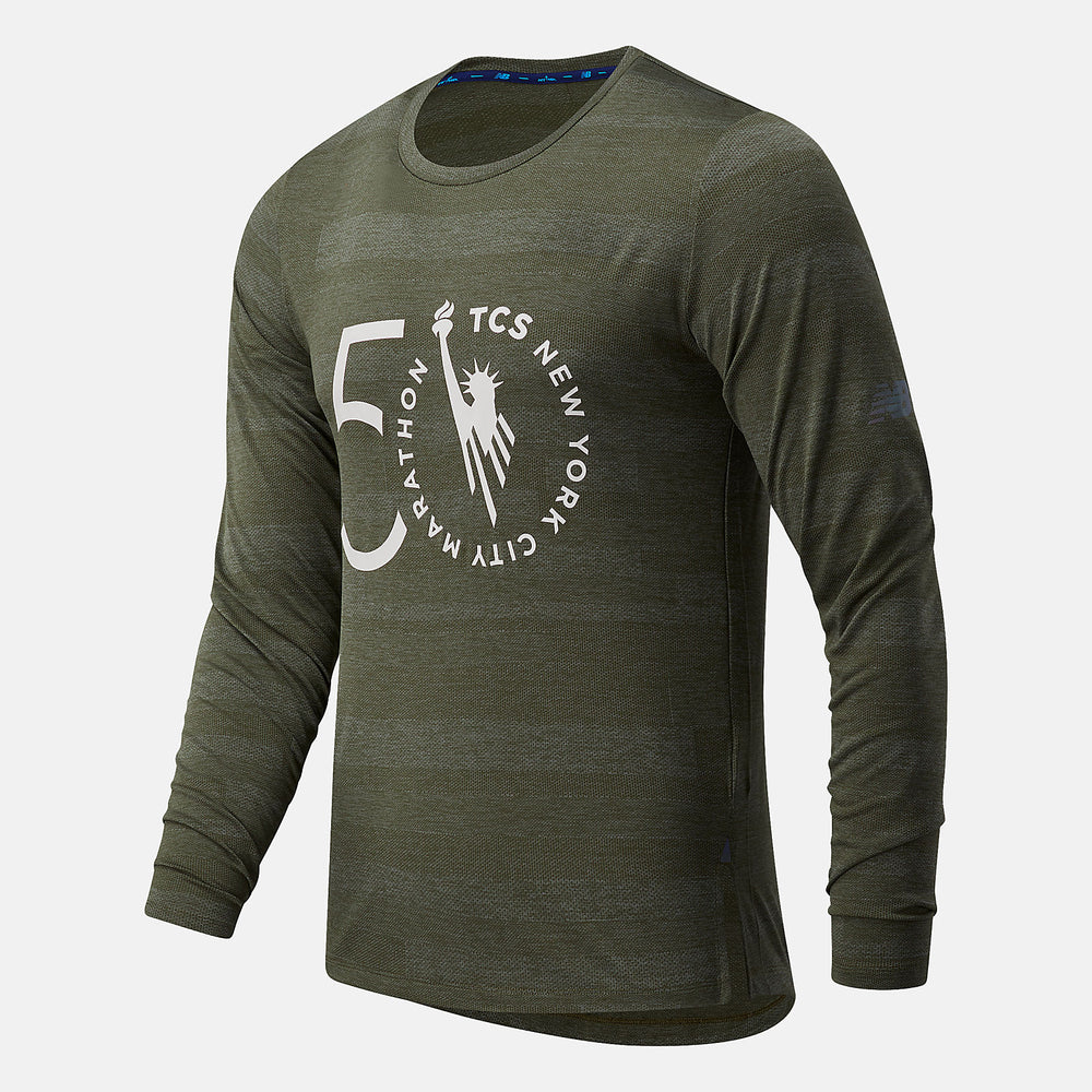 NYC Marathon Q Speed Fuel Jacquard Long Sleeve | New Balance Clothing - Men