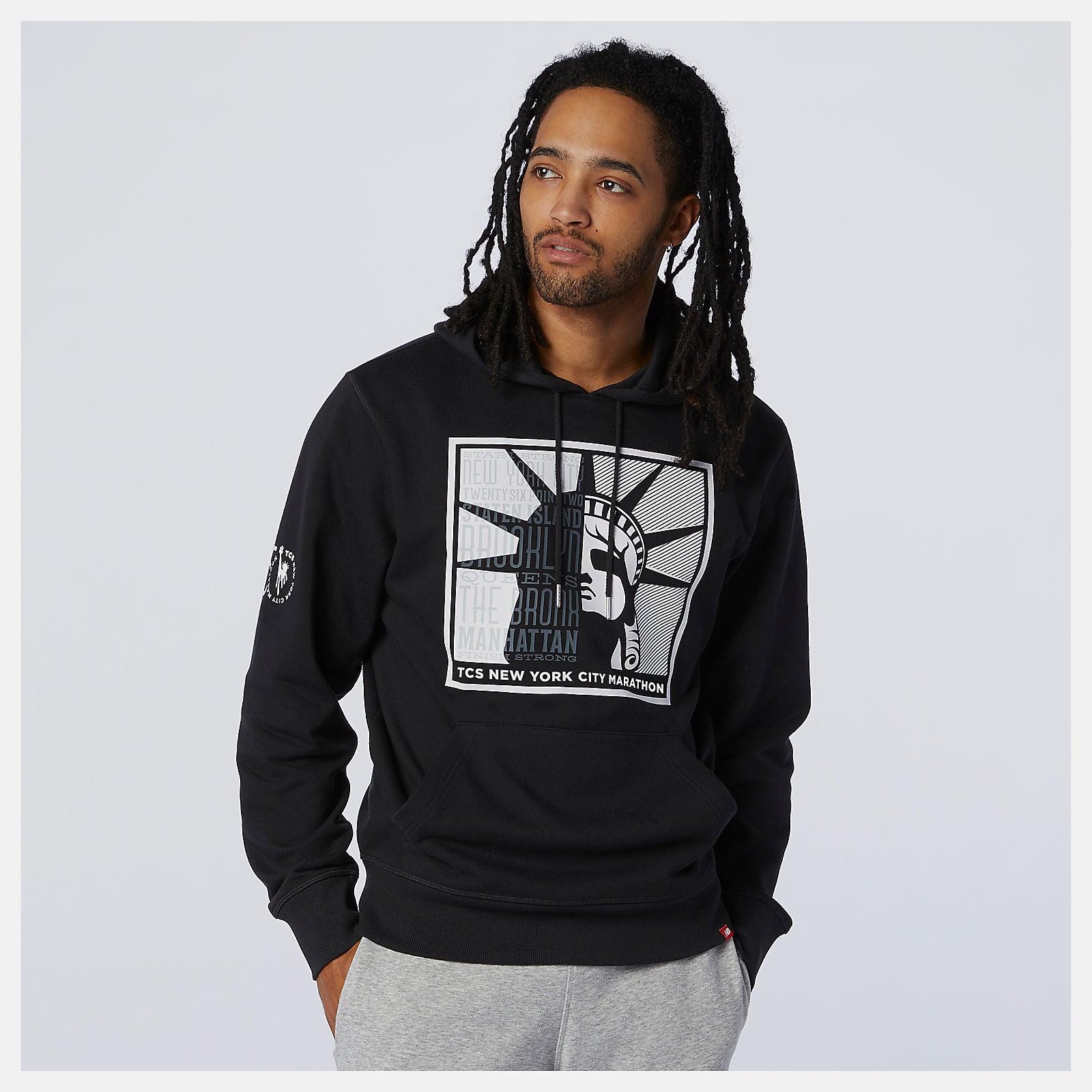 NYC Marathon Essentials Stacked Logo Po Hoodie | New Balance Clothing - Men