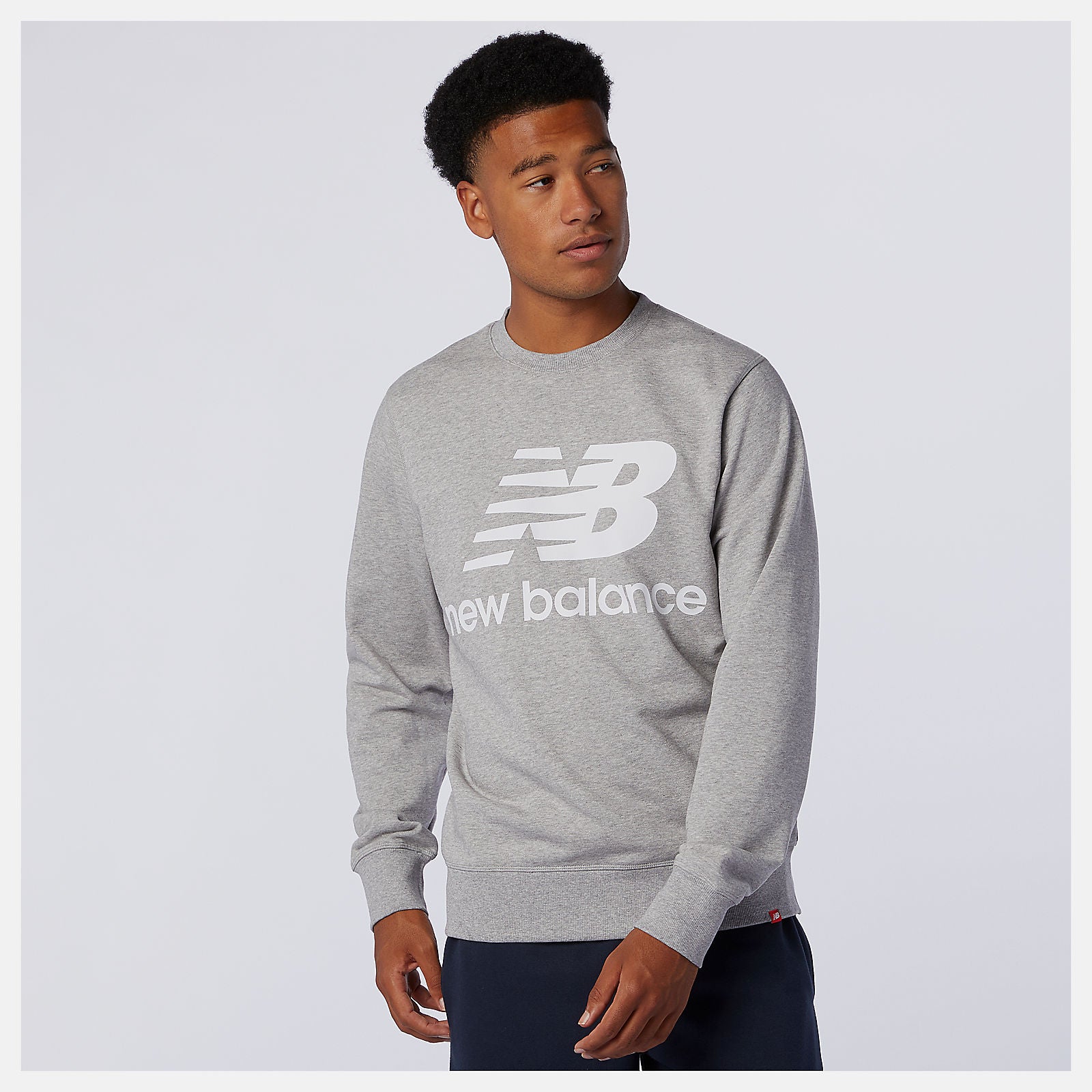 NB Essentials Stacked Logo Crew | New Balance Clothing - Men