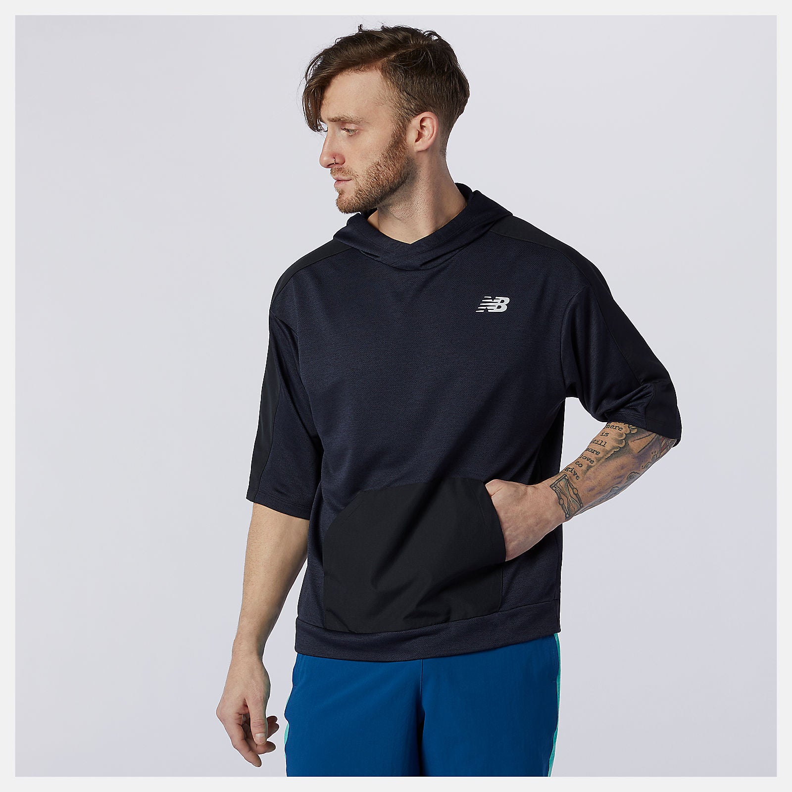 Tenacity Lightweight Knit Short Sleeve Hoodie | New Balance Clothing - Men