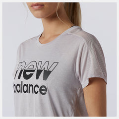 Printed Impact Run Short Sleeve | New Balance Clothing - Women