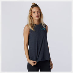 Relentless Cinched Back Graphic Tank | New Balance Clothing - Women