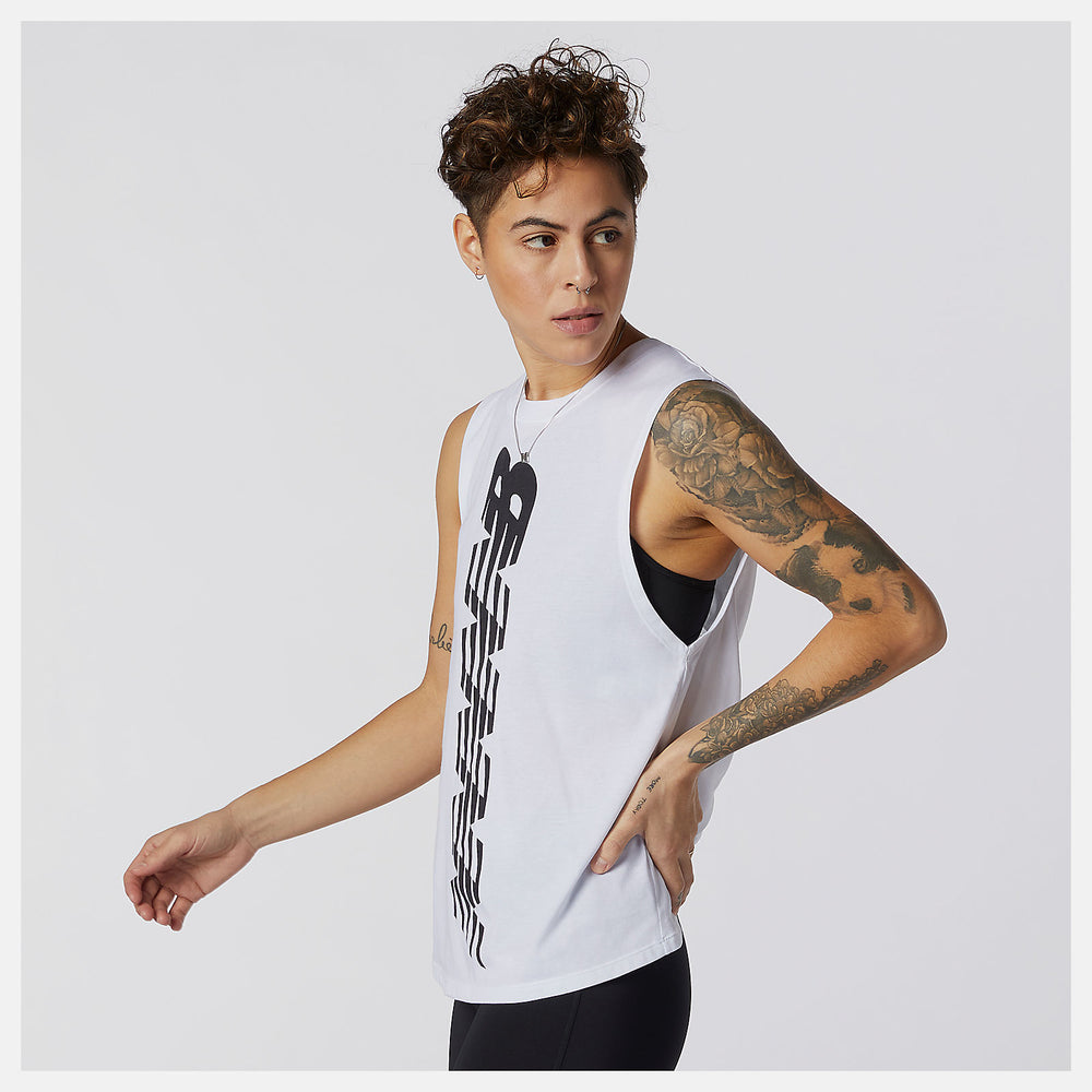 Relentless Cinched Back Graphic Tank | New Balance Clothing - Women