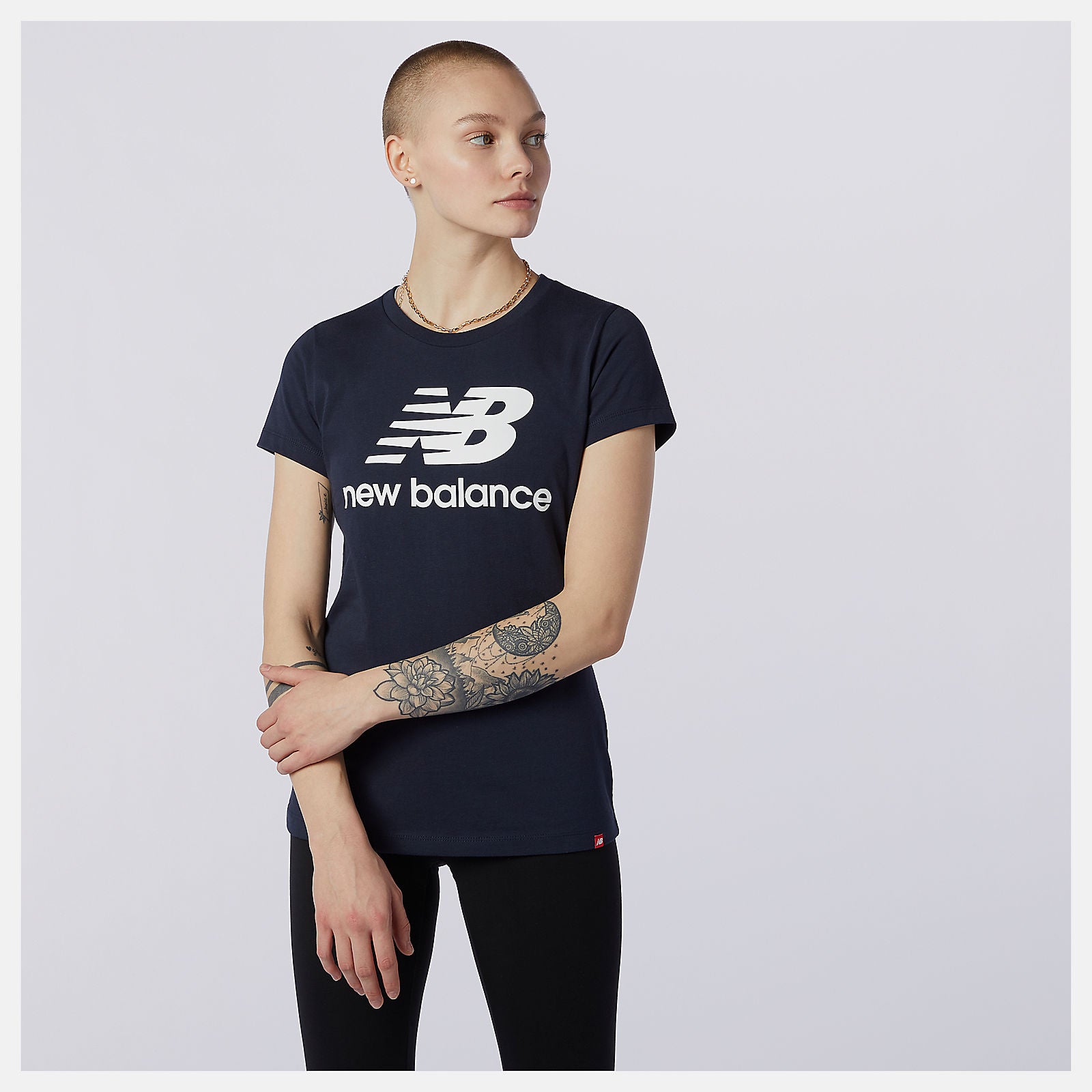Essentials Stacked Logo Tee | New Balance Clothing - Women