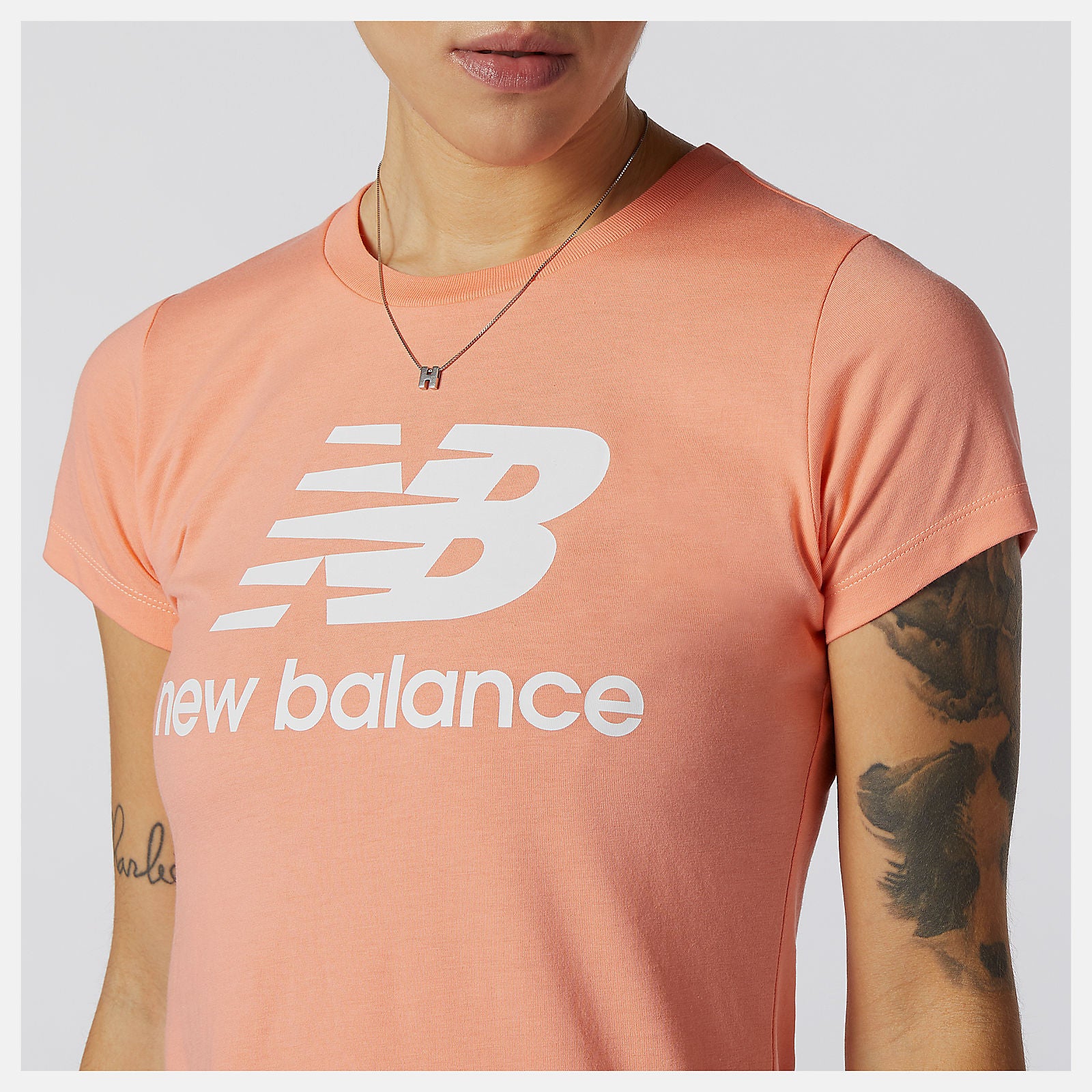 Essentials Stacked Logo Tee | New Balance Clothing - Women